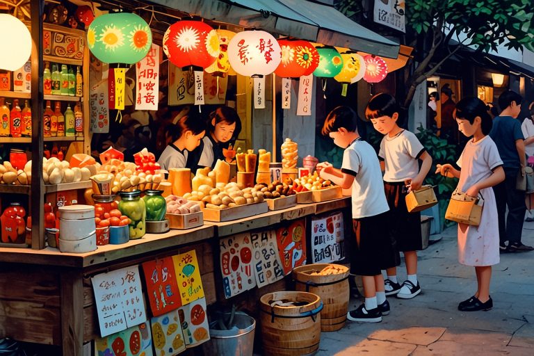 Leonardo Anime XL A bustling 1960s Taiwanese street market sta 1