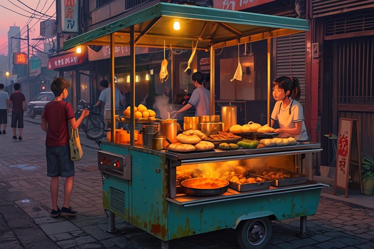 Leonardo Anime XL A nostalgic street food stall in a small Asi 2 Leonardo Anime XL A nostalgic street food stall in a small Asi 2