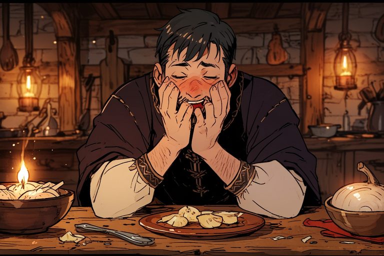 Leonardo Anime XL Medieval man chewing raw onions while crying 0 Leonardo Anime XL Medieval man chewing raw onions while crying 0