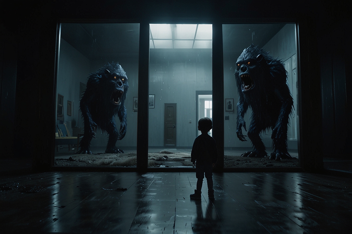 Leonardo Lightning XL Cinematic shot a person standing between 2