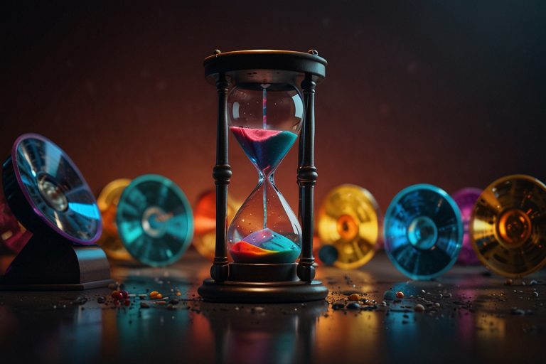 Leonardo Lightning XL Vintage hourglass filled with colorful m 3