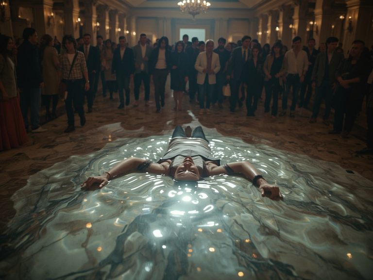 lucid realism a surreal and vibrant cinematic photo of Surrealism a person melting into a marb 0 1